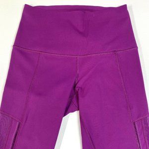 Lululemon Crop Leggings Naked Fit Open Hole Mesh 6